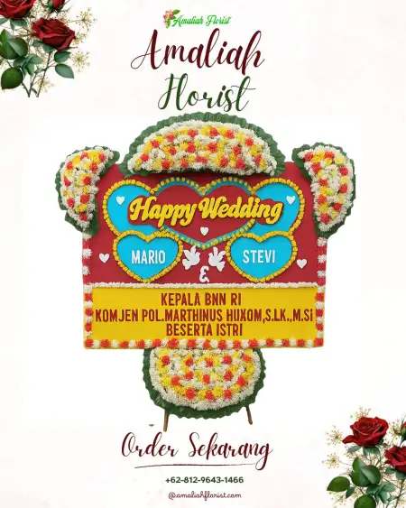 Papan Bunga Pernikahan Bojong Loa